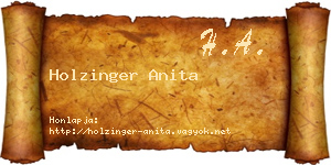 Holzinger Anita névjegykártya