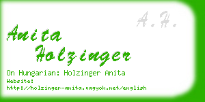 anita holzinger business card